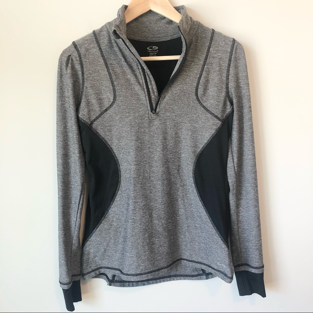 C9 V-Neck Zippered Pullover